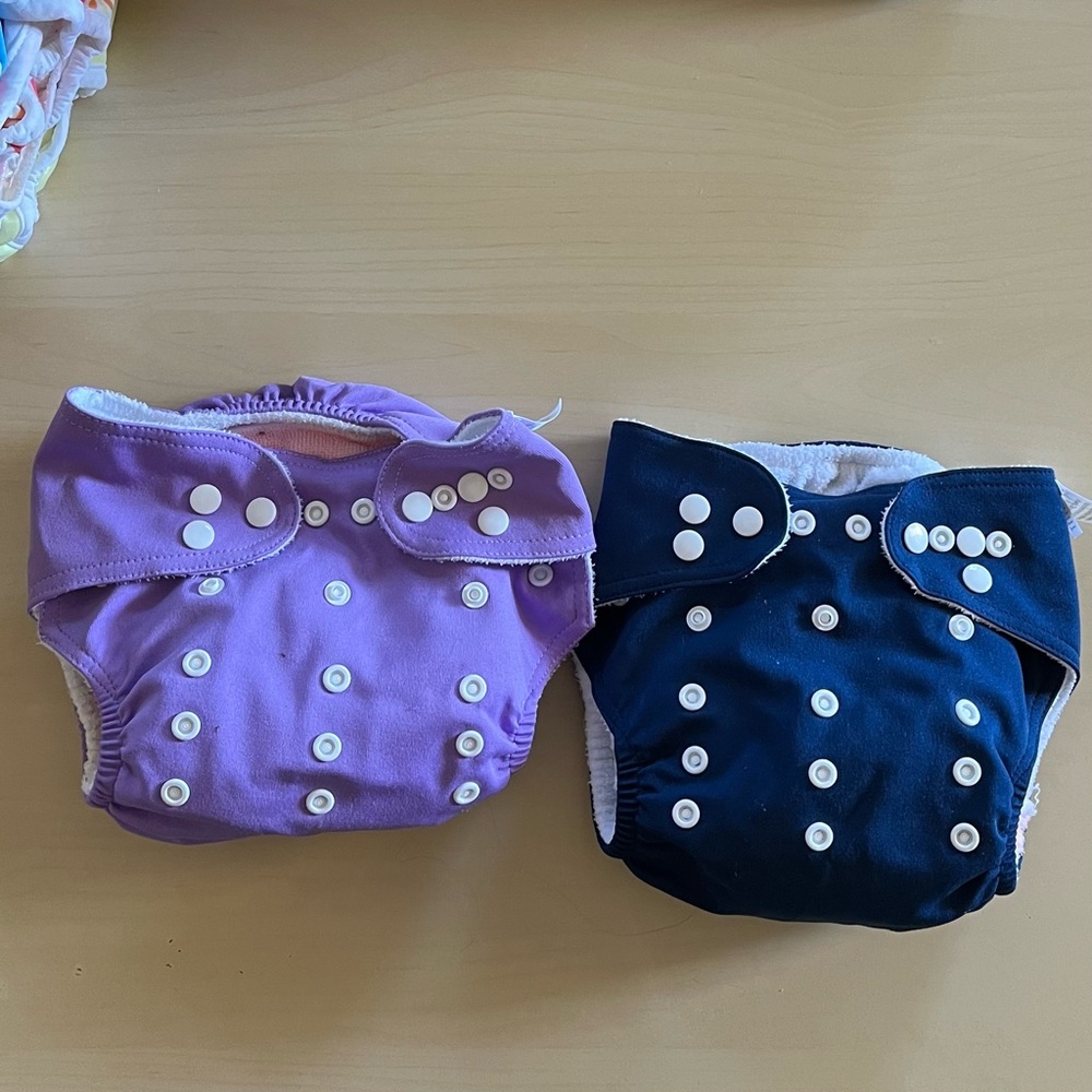 Set of 2 Trend Lab cloth diapers. No stains. Lovingly maintained.